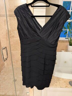 Adrianna Papell Dress - size 12P - color Black - GREAT condition